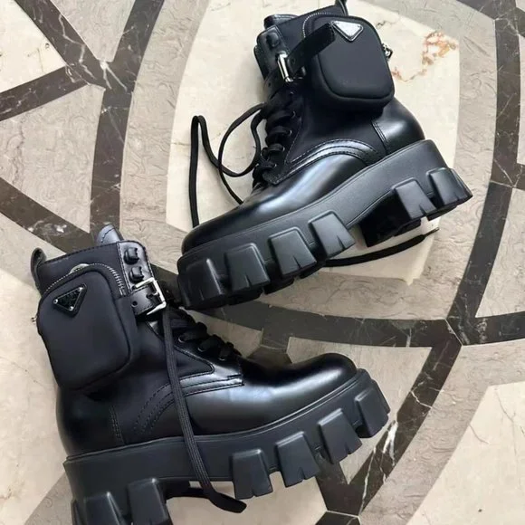 Prada | Shoes | Prada Monolith Combat Boots | Poshmark